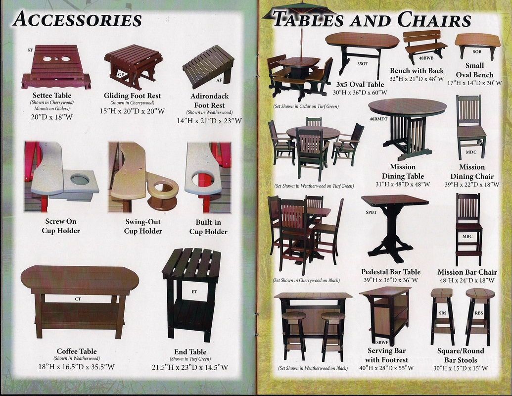 poly-furniture tables and chairs